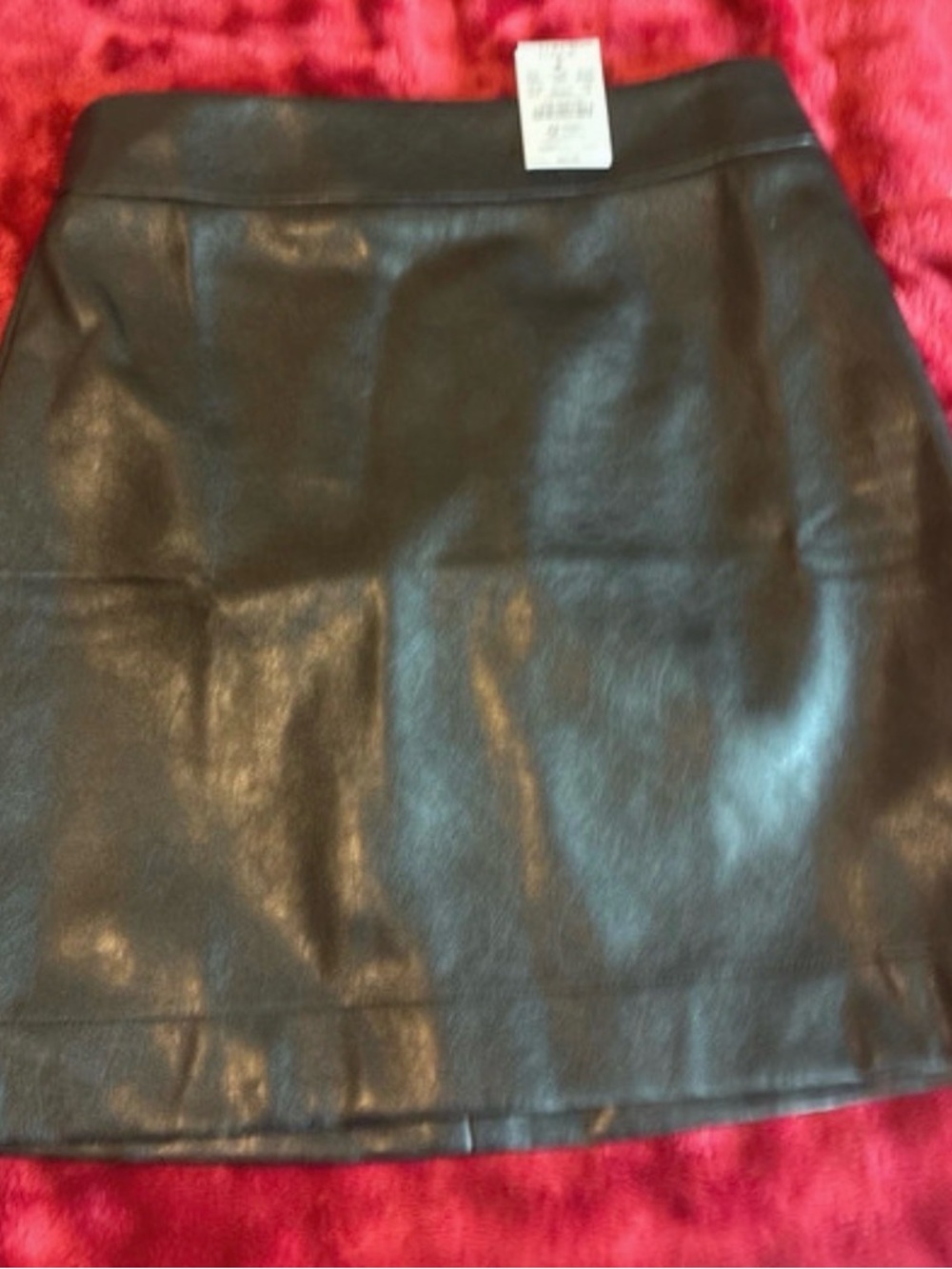 J. Crew Black Faux Leather Mini Skirt